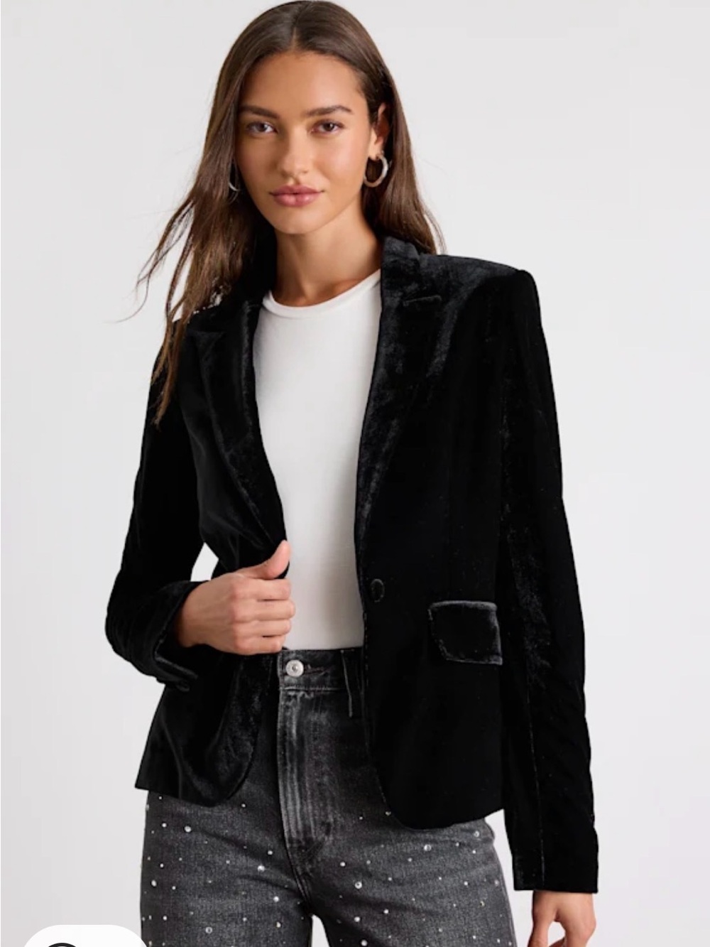 NWT Lulu's Black Velvet Jacket